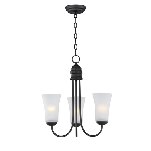 Maxim - 10043FTBK - Three Light Chandelier - Logan - Black