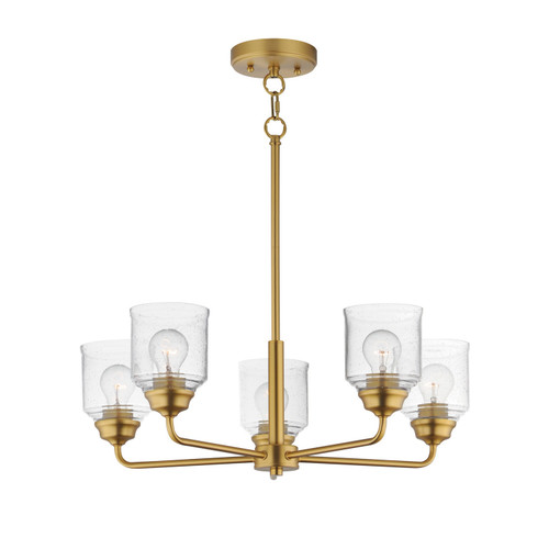 Maxim - 12266CDNAB - Five Light Chandelier - Acadia - Natural Aged Brass