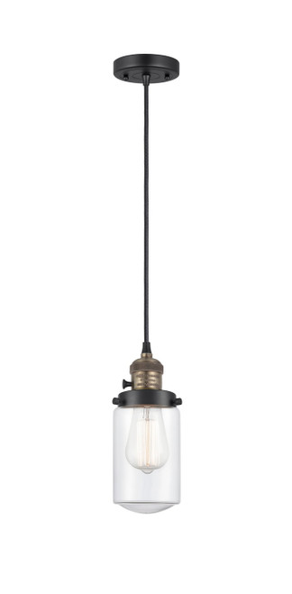 Innovations - 201CSW-BAB-G312 - One Light Mini Pendant - Franklin Restoration - Black Antique Brass