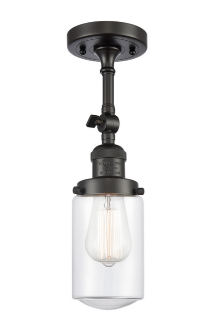 Innovations - 201F-OB-G312 - One Light Semi-Flush Mount - Franklin Restoration - Oil Rubbed Bronze