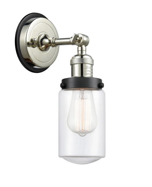 Innovations - 203PN-BPBK-HRBK-G312 - One Light Wall Sconce - Franklin Restoration - Polished Nickel