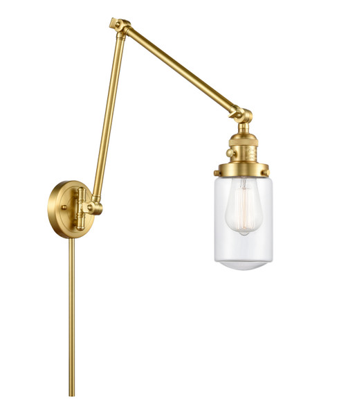 Innovations - 238-SG-G312 - One Light Swing Arm Lamp - Franklin Restoration - Satin Gold