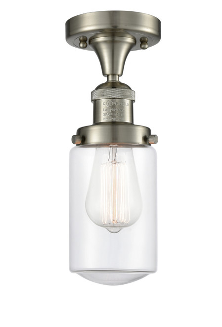 Innovations - 517-1CH-SN-G312-LED - LED Semi-Flush Mount - Franklin Restoration - Brushed Satin Nickel
