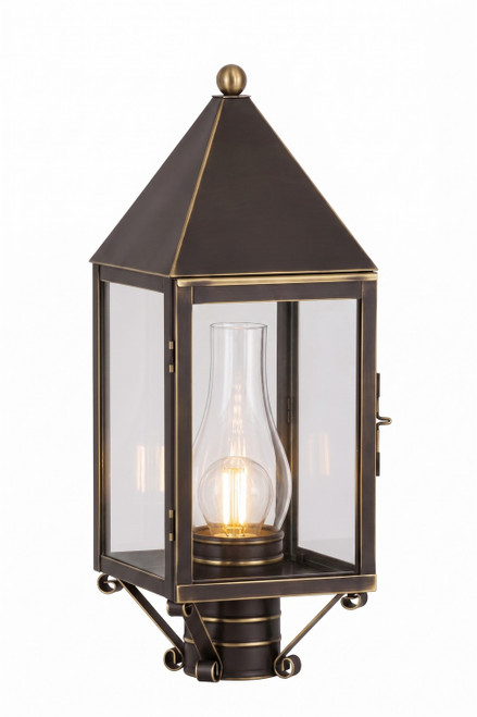 Innovations - 9520-BZ-CL-C - One Light Post Lantern - Ashford - Bronze