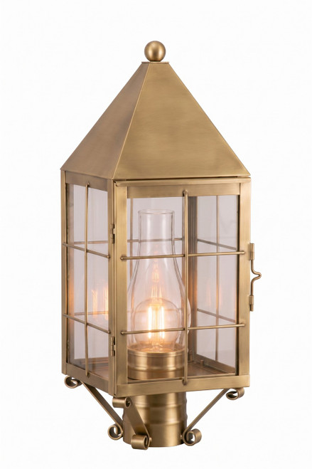 Innovations - 9520-H-AB-CL-C - One Light Post Lantern - Ashford - Antique Brass