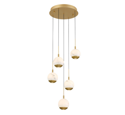 Lib & Co. - 12267-030 - LED Chandelier - Baveno - Painted Antique Brass