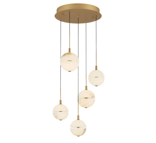 Lib & Co. - 12371-030 - LED Chandelier - Corfu - Painted antique brass