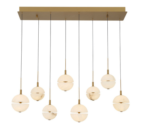 Lib & Co. - 12376-030 - LED Chandelier - Corfu - Painted antique brass