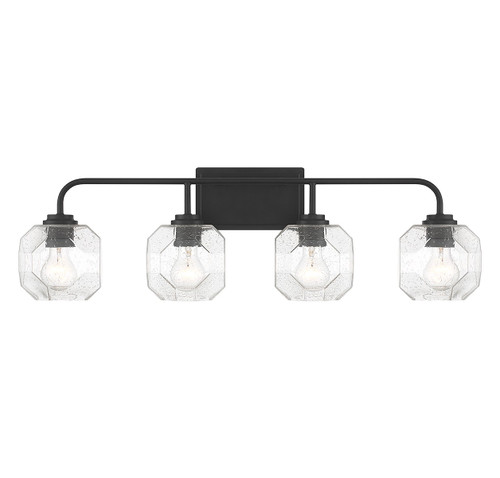 Savoy House - L8-4399-4-BK - Four Light Bathroom Vanity - Baldwin - Matte Black