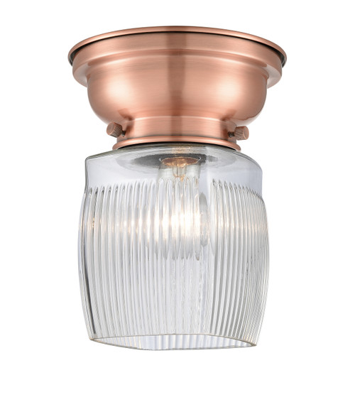 Innovations - 623-1F-AC-G302 - One Light Flush Mount - Franklin Restoration - Antique Copper