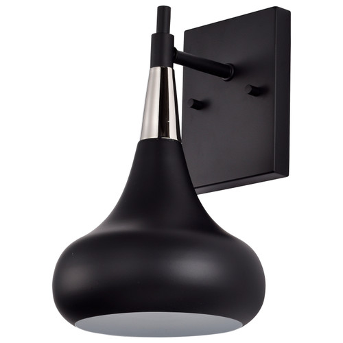 Nuvo Lighting - 60-7508 - One Light Wall Sconce - Phoenix - Matte Black / Polished Nickel