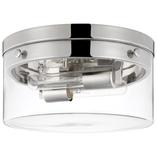Nuvo Lighting - 60-7637 - Two Light Flush Mount - Intersection - Polished Nickel