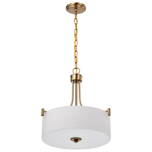 Nuvo Lighting - 60-8204 - Three Light Pendant - Liam - Burnished Brass