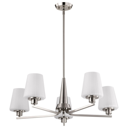Nuvo Lighting - 60-8225 - Five Light Chandelier - Lune - Brushed Nickel