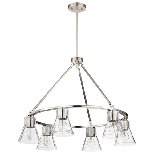 Nuvo Lighting - 60-8335 - Six Light Chandelier - Gianna - Brushed Nickel