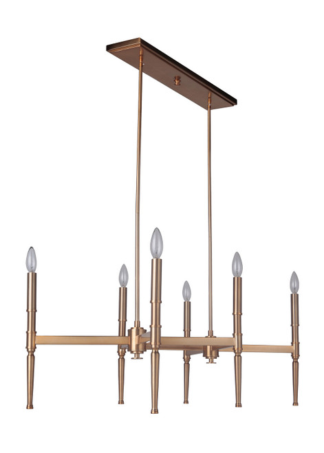 Craftmade - 44626-SB - Six Light Chandelier - Ella - Satin Brass