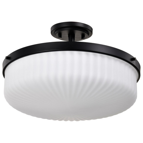 Nuvo Lighting - 60-8647 - Three Light Semi-Flush Mount - Solara - Matte Black
