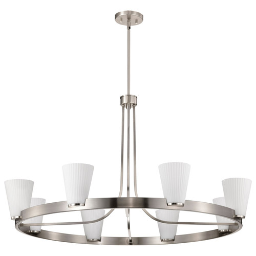 Nuvo Lighting - 60-8739 - Eight Light Chandelier - Royale - Brushed Nickel