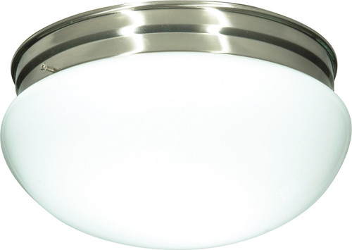 Nuvo Lighting - SF76-605 - Two Light Flush Mount - Brushed Nickel
