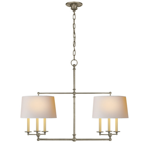 Visual Comfort Signature - SL 5816AN-NP - Six Light Billiard Chandelier - Classic2 - Antique Nickel