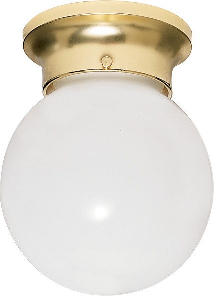 Nuvo Lighting - SF77-108 - One Light Flush Mount - Polished Brass