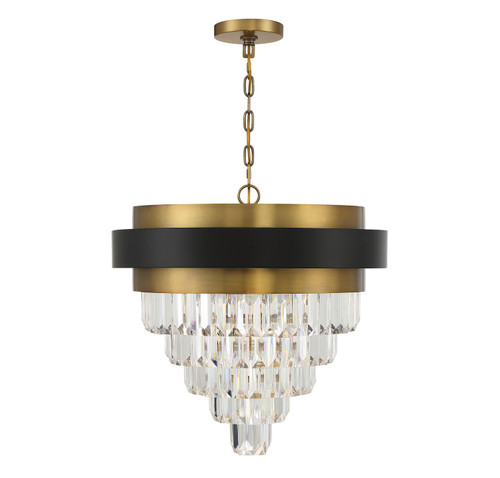 Savoy House - 1-1669-4-143 - Four Light Chandelier - Marquise - Matte Black w/Warm Brass Accents