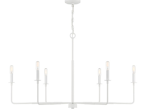 Savoy House - 1-2221-6-83 - Six Light Chandelier - Salerno - Bisque White