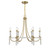Savoy House - 1-7716-6-195 - Six Light Chandelier - Mayfair - Warm Brass/Chrome