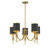 Savoy House - 1-9945-5-143 - Five Light Chandelier - Quincy - Matte Black w/Warm Brass