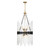Savoy House - 3-1936-6-143 - Six Light Pendant - Santiago - Matte Black w/Warm Brass
