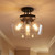 Octave Three Light Semi-Flush Mount (6-4035-3-BK)