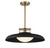 Savoy House - 7-1690-1-143 - One Light Pendant - Gavin - Matte Black with Warm Brass Accents
