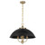 Savoy House - 7-1725-4-143 - Four Light Pendant - Monterey - Matte Black and Warm Brass