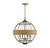 Savoy House - 7-7773-4-177 - Four Light Pendant - Boreal - Burnished Brass with Natural Rattan