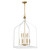 Savoy House - 7-7800-8-142 - Eight Light Pendant - Sheffield - White with Warm Brass Accents