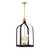 Savoy House - 7-7802-4-143 - Four Light Pendant - Sheffield - Matte Black w/Warm Brass