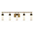 Savoy House - 8-1638-5-143 - LED Bathroom Vanity - Abel - Matte Black with Warm Brass Accents
