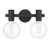 Wright Two Light Bathroom Vanity (8-3076-2-BK)