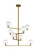 Visual Comfort Modern - 700GMBCR - Eight Light Chandelier - Gambit - Aged Brass
