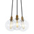 Visual Comfort Modern - 700GMBMP3CR - Three Light Chandelier - Gambit - Aged Brass