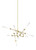Visual Comfort Modern - 700LNG12ANB-LED930 - LED Chandelier - Linger - Natural Brass