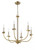 Stanza Six Light Chandelier (54826-BNKSB)