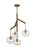 Visual Comfort Modern - 700SDNMPR1CR - Four Light Chandelier - Sedona - Aged Brass