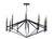 Craftmade - 55510-FBSB - Ten Light Chandelier - The Reserve - Flat Black/Satin Brass