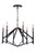 Craftmade - 55526-FBSB - Six Light Chandelier - The Reserve - Flat Black/Satin Brass