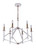Craftmade - 55526-MWWSB - Six Light Chandelier - The Reserve - Matte White / Satin Brass