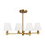 Visual Comfort Studio - AC1114BBS - Four Light Chandelier - Paisley - Burnished Brass