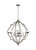 Generation Lighting - 5124906-872 - Six Light Hall / Foyer Pendant - Socorro - Washed Pine