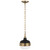 Generation Lighting - P1282DAB/MB - One Light Pendant - Cadence - Dark Antique Brass / Matte Black