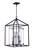 Craftmade - 58094-FBSB - Four Light Pendant - Aaron - Flat Black/Satin Brass